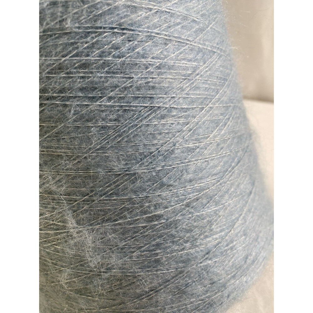 Cone Yarn Spool Yarn Blue Mohair 760g Net Weight #696
